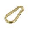Buckleguy.com B9757 Natural Brass, Carabiner, Solid Brass-LL view 1