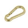 Buckleguy.com B9757 Natural Brass, Carabiner, Solid Brass-LL view 3