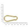 Buckleguy.com B9757 Natural Brass, Carabiner, Solid Brass-LL view 4