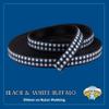 Country Brook Design - Black & White Buffalo Plaid Ribbon on Black Nylon Webbing (3/4 Inch, 50 Yards) view 3