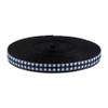 Country Brook Design - Black & White Buffalo Plaid Ribbon on Black Nylon Webbing (3/4 Inch, 20 Yards) view 1