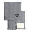Northwest NFL Las Vegas Raiders Unisex-Adult Cable Sweater Knit Sherpa Throw Blanket, 50" x 60", Team Colors view 2