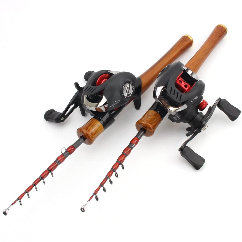 1.68M1.85M Fishing Rod Reel Set, Carbon Fiber Telescopic Casting Fishing Rod and Casting Reel Set, Stick Roll Combo Beginner Fishing Rod for Bass Fishing ZYHYD