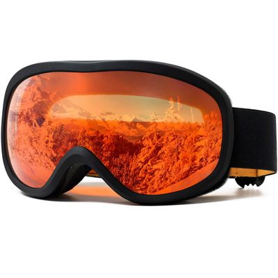 AVV OTG Ski Goggles for Men Women With Anti-Fog Dual Layer lens, UV400 Snow Goggle for Snowboarding Snowmobiling Skating