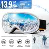 AVV OTG Ski Goggles for Men Women With Anti-Fog Dual Layer lens, UV400 Snow Goggle for Snowboarding Snowmobiling Skating view 2