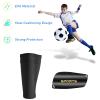 Sumind 2 Pairs Shin Guards Soccer Adult Youth with Sleeves Soccer Shin Guards for Adult Youth Leg Protection Reduce Shocks and Injuries for Football Lovers(White Black) view 4