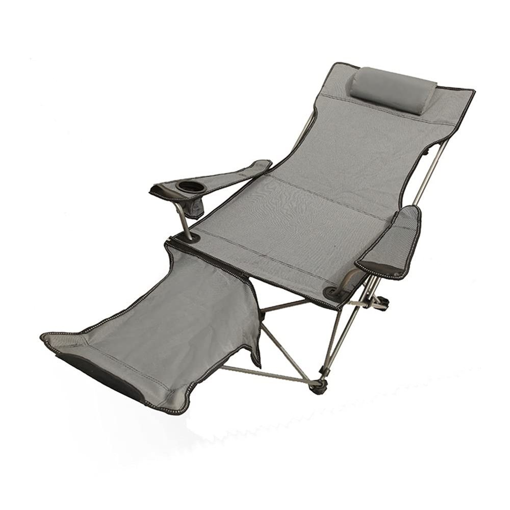 Compact Beach Chair Folding Chair, Adjustable Camping Chair, with Headrest, Storage Bag, Suitable for Camping, Beach, Courtyard (Color : D)