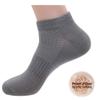 Mens Cotton & Pearl-Fiber Low Cut Ankle Socks, Novelty Decrease Odor Moisture-Wicking Soft Cozy Breathable Socks for Sweaty Feet (5 Pack) Grey view 2