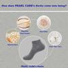 Mens Cotton & Pearl-Fiber Low Cut Ankle Socks, Novelty Decrease Odor Moisture-Wicking Soft Cozy Breathable Socks for Sweaty Feet (5 Pack) Grey view 3