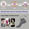 Mens Cotton & Pearl-Fiber Low Cut Ankle Socks, Novelty Decrease Odor Moisture-Wicking Soft Cozy Breathable Socks for Sweaty Feet (5 Pack) Grey view 4