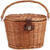YRHH Wicker Bicycle Front Basket,Bicycle Basket with Lid, Multi-Purpose Detachable Bicycle Front Handmade Storage Baskets for Pet, Shopping, Camping and Outdoor view 1