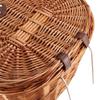 YRHH Wicker Bicycle Front Basket,Bicycle Basket with Lid, Multi-Purpose Detachable Bicycle Front Handmade Storage Baskets for Pet, Shopping, Camping and Outdoor view 2