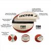 Vector X HG-200 Professional Basketball Men's Size 7 Ball Without Air Pump Rubber Basketball Indoor and Outdoor Ball Size 7 Professional Training Sports Match Adult and Youth view 2