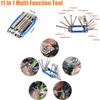 HHLC Bicycle Tire Pump, Bike Repair Tool Kits Saddle Bag, Patches, 11 in 1 Multi Function Tool, Lever, Link Plier, Missing for Road Mountain BMX , Chain Breaker Splitter view 2