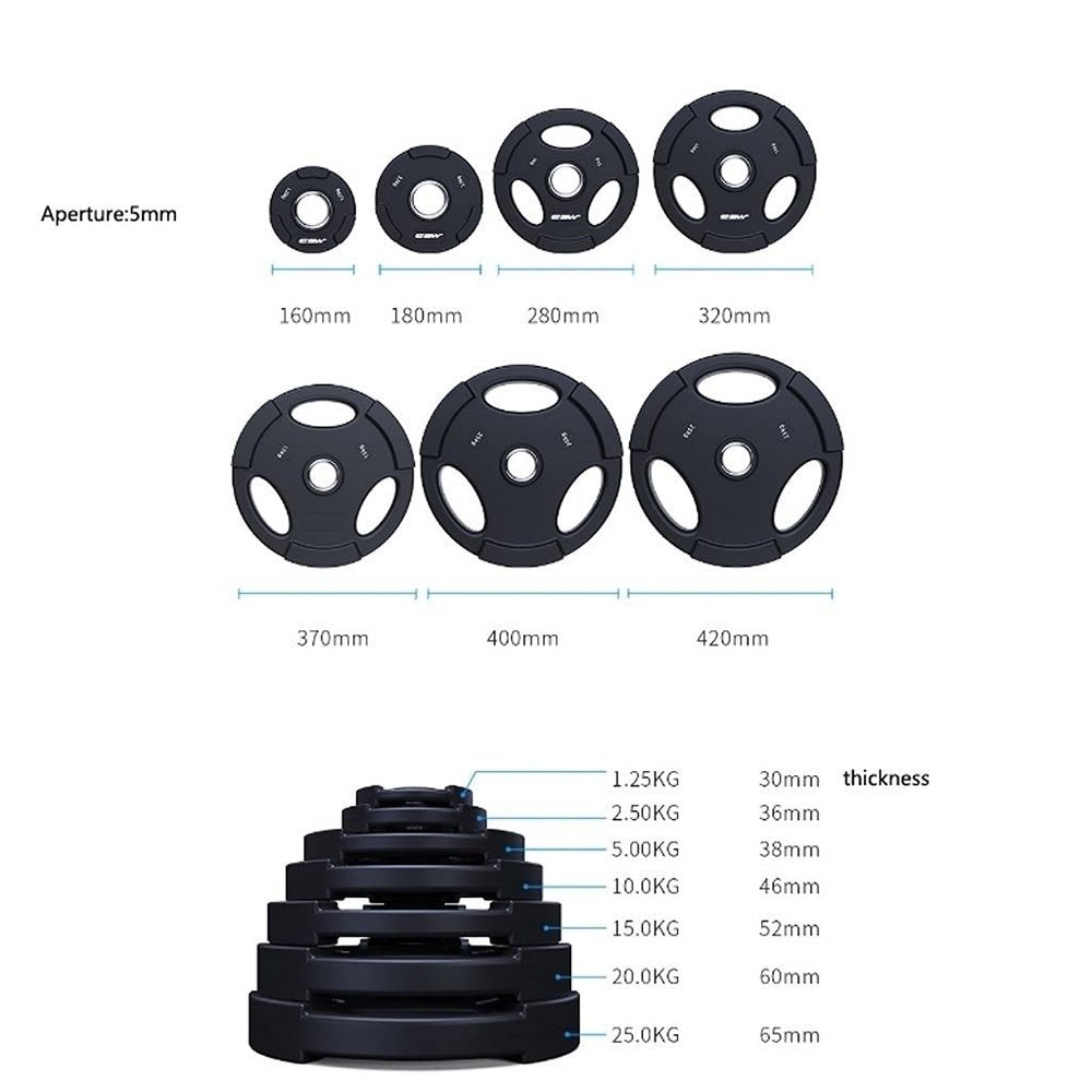 YKHB Adjustable Barbell Plates,Fitness Bodybuilding Weight Plates,2 Inch Bumper Plates,Used for Home Gym Training-Sold in Pairs (Size : 20kg/44lbs2)