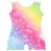 EQSJIU Rainbow Leotards For Toddler Girls Gymnastics 3t 4t Aqua Blue Gold Yellow Pink Purple Sparkle Bodysuits Outfits For Kids view 1