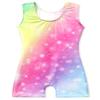 EQSJIU Rainbow Leotards For Toddler Girls Gymnastics 3t 4t Aqua Blue Gold Yellow Pink Purple Sparkle Bodysuits Outfits For Kids view 2
