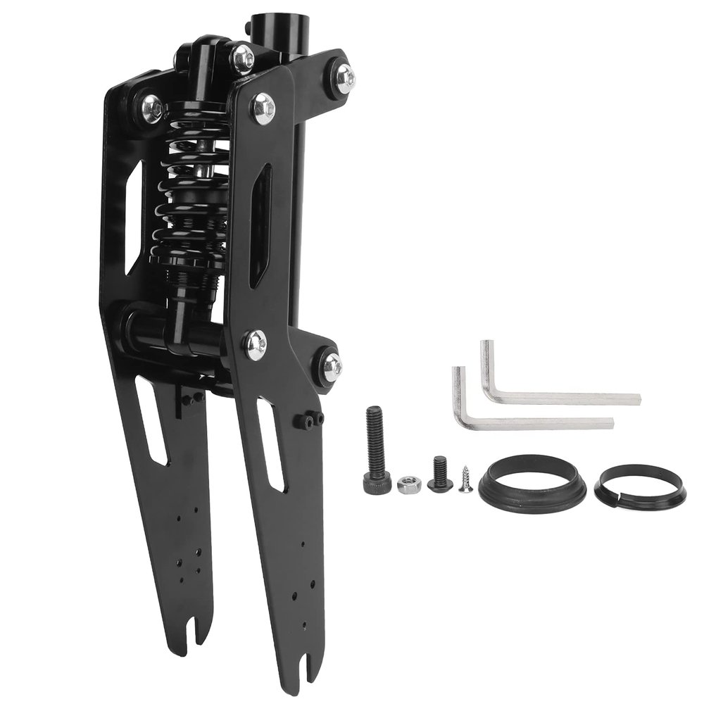 Alomejor Electric Scooter Shock Absorption kit, Vibration Reduction Front Fork Absorber high Density Stainless Steel Construction for Urban Commuting Off-Road Riding Daily Scooter Riders