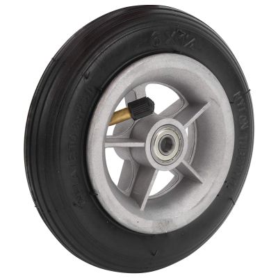 Scooter tire with hub, 6x1 1/4 6 inch rubber wheel Wear- wheel Electric scooter inflatable rubber tire