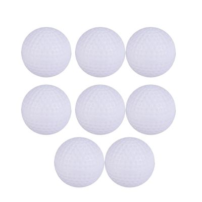 8 Pack Foam Golf Practice Balls Hollow Golf Plastic Balls Training Rubber Ball for Indoor or Outdoor (White)