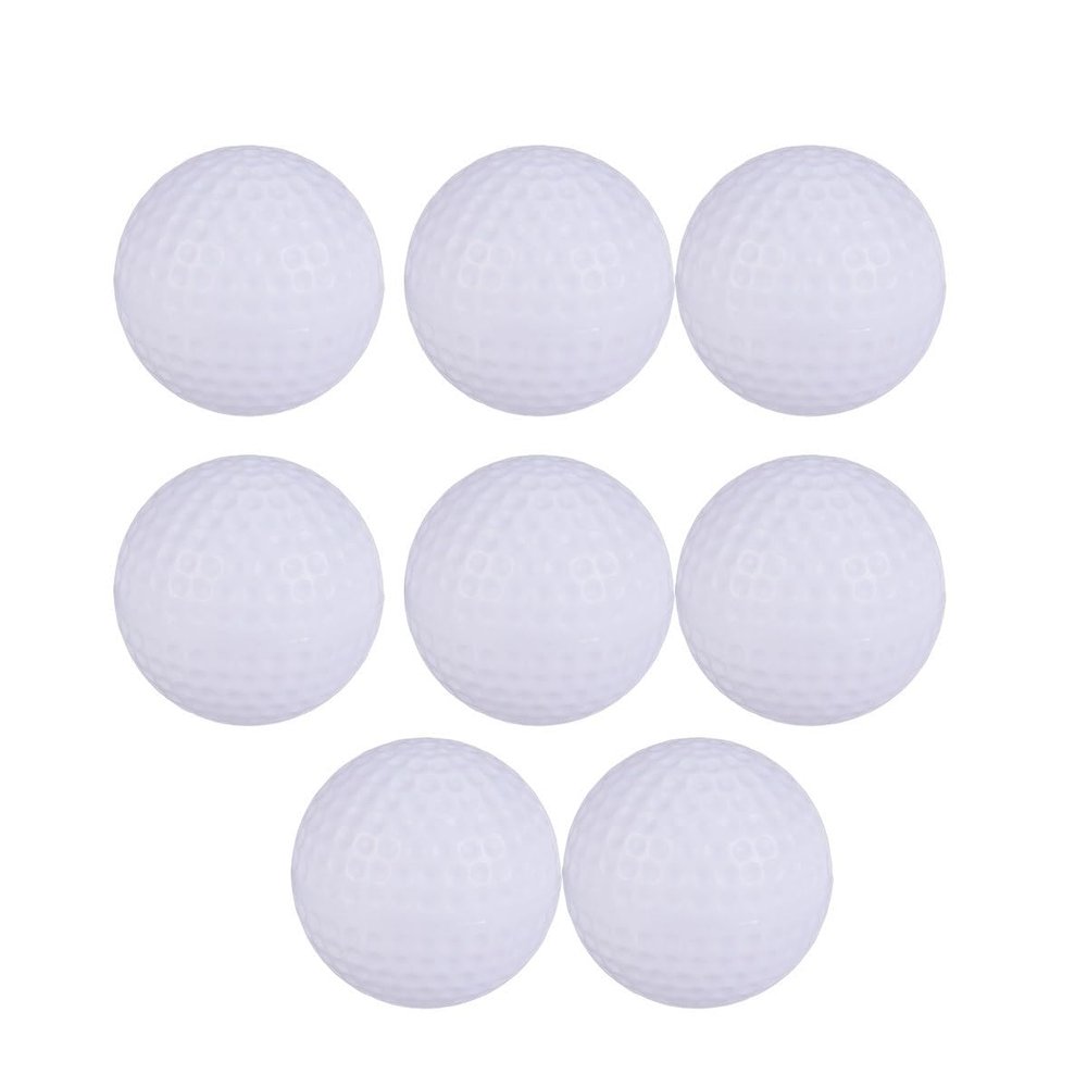 8 Pack Foam Golf Practice Balls Hollow Golf Plastic Balls Training Rubber Ball for Indoor or Outdoor (White)