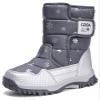 DADAWEN Girls Boys Snow Boots Winter Outdoor Waterproof Slip Resistant Cold Weather Shoes (Toddler/Little Kid/Big Kid) Grey US Size 11 M Little Kid view 1