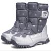 DADAWEN Girls Boys Snow Boots Winter Outdoor Waterproof Slip Resistant Cold Weather Shoes (Toddler/Little Kid/Big Kid) Grey US Size 11 M Little Kid view 3
