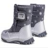 DADAWEN Girls Boys Snow Boots Winter Outdoor Waterproof Slip Resistant Cold Weather Shoes (Toddler/Little Kid/Big Kid) Grey US Size 11 M Little Kid view 4