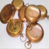 Antique Brown Finish Compass Set of 6 Brass Pocket Push Button Compass Nautical Navigation Compass Collectible and Decoration Item Gifts by Ascent Gifts. view 1
