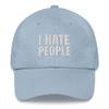 CreativeTees4You I Hate People Funny Antisocial Introvert Embroidered Dad Hat Adjustable Cotton Cap Light Blue view 1