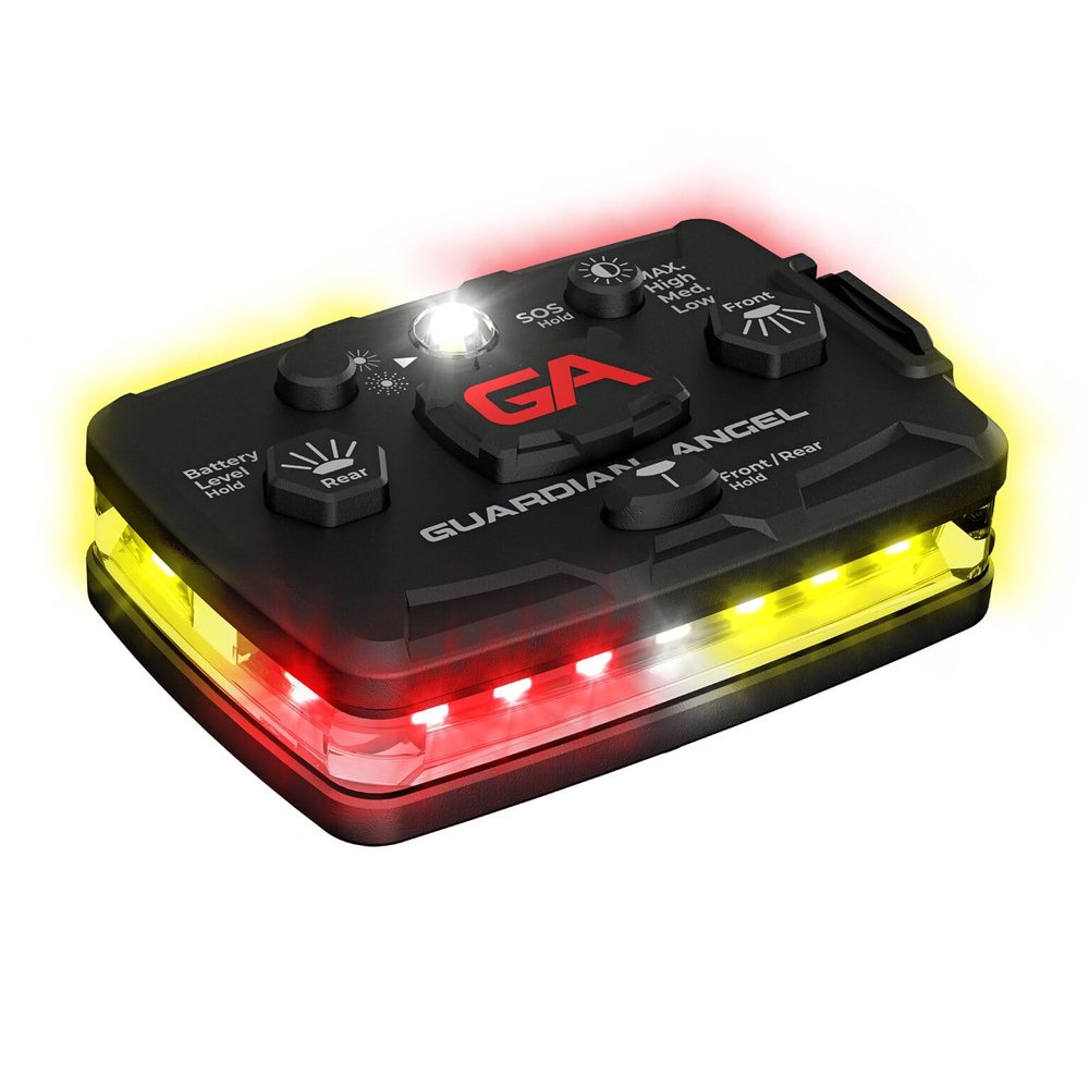 Guardian Angel Elite Safety Light - Red/Yellow Front & Red/Yellow Rear