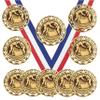 10 Pack of Wrestling Gold Medals Trophy Award with Neck Ribbons SM view 1
