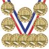 10 Pack of Gymnastics Gold Medals Trophy Award with Neck Ribbons SM view 1