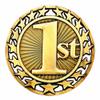 10 Pack of 1st Place Gold Medals Trophy Award with Neck Ribbons SM view 2