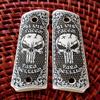 Cotl 1911 Full Size Custom Engraved Imitation Ivory Grips Scroll Skull para Bellum view 1