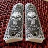 Cotl 1911 Full Size Custom Engraved Imitation Ivory Grips Scroll Skull para Bellum view 2