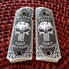 Cotl 1911 Full Size Custom Engraved Imitation Ivory Grips Scroll Skull para Bellum view 3