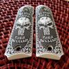 Cotl 1911 Full Size Custom Engraved Imitation Ivory Grips Scroll Skull para Bellum view 4