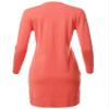Long Sleeve Casual Button Up Long-Line Sweater Viscose Open Front Knit Cardigan Orange M view 3