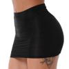 Hedmy Women's Sheer Ultra See Through Low Waist Ruched Micro Mini Skirts Pencil Skirt Bodycon Dress Black One Size view 1