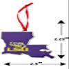 LSU Tiger Eye State Shaped Metal Christmas Ornament view 2