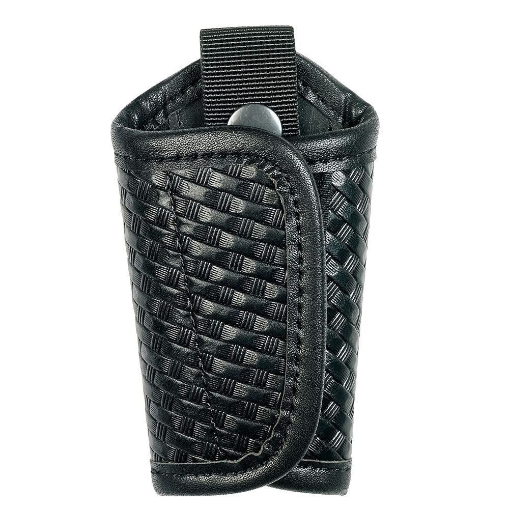 Basketwave Silent Key Holder for Duty Belt Basketweave Artificial Leather Durable Law Enforcement Police Tactical Silent Key Keeper Pouch (Basketweave Artificial Leather)
