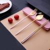 Travel Utensils, 8PCS Reusable Utensils Set with Case, Travel Silverware Set With Case, Camping Utensils, Portable Utensils for Lunch Box, Spoon and Fork Set for Lunch Box, Travel Chopsticks view 2