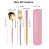 Travel Utensils, 8PCS Reusable Utensils Set with Case, Travel Silverware Set With Case, Camping Utensils, Portable Utensils for Lunch Box, Spoon and Fork Set for Lunch Box, Travel Chopsticks view 4