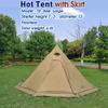 Preself 3 Person Lightweight Tipi Hot Tent with Fire Retardant Flue Pipes Window Teepee Tents for Family Team Outdoor Backpacking Camping Hiking (Khaki T2 Large) view 2