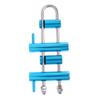 Milageto Aluminum Long Friction Rack Descender for Climbing Mountaineering Gear, Blue view 4