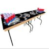2-in-1 Cornhole & Pong Table - For College, Tailgate, Parties | Includes - 8FtPong Table, Cornhole Board Set 4x2Ft, (8)Cornhole Bags (22)Cups (6)Pong Balls & (2)Racks (American Grey Skull) view 3