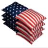 2-in-1 Cornhole & Pong Table - For College, Tailgate, Parties | Includes - 8FtPong Table, Cornhole Board Set 4x2Ft, (8)Cornhole Bags (22)Cups (6)Pong Balls & (2)Racks (American Flag Cornhole Bags) view 1