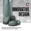 K1 Mid-Sole Ice Cleats for Men & Women - Rotatable Traction Aids For Winter Snow - High Profile - Black view 3