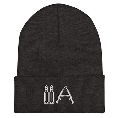 2nd Amendment Hats for Men| 2A Hats for Men - Cuffed Beanie Dark Grey